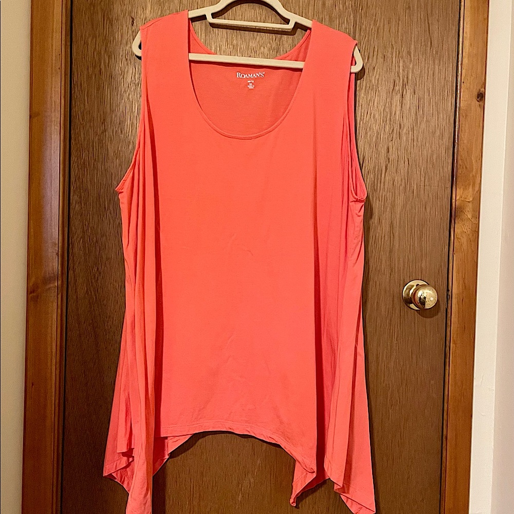 Woman’s Plus Size Handkerchief-Hem Tunic Tank